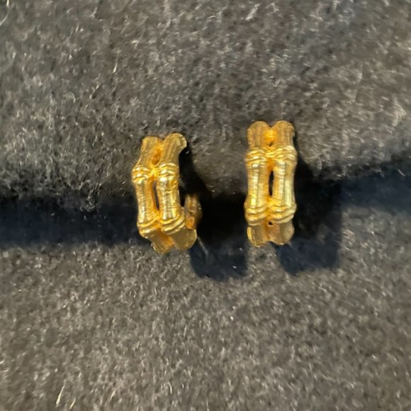 Vintage Kenneth Jay Lane Clip Hoop Earrings - Picture 2 of 3